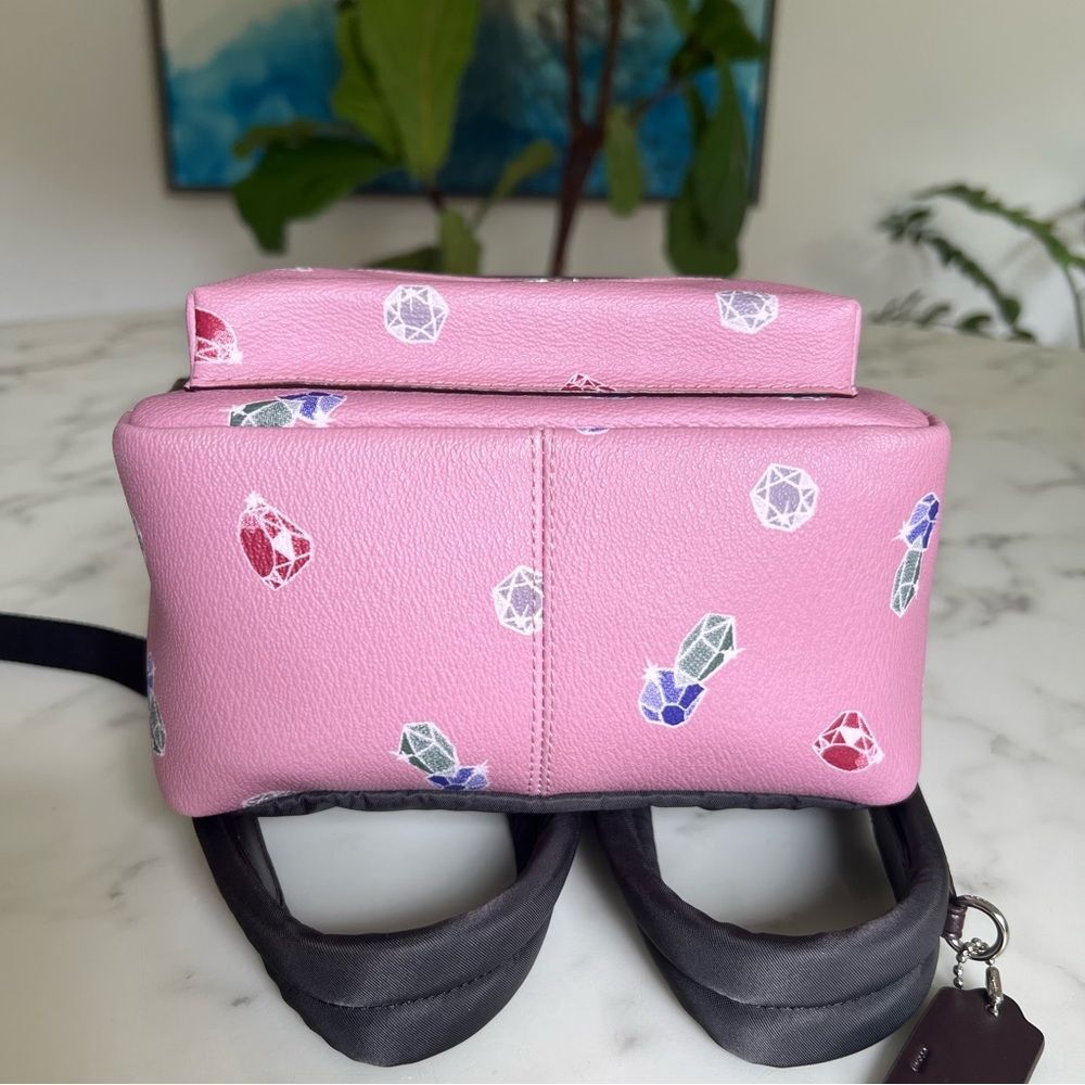 NWOT Disney X Coach Mini Charlie Backpack w/ Snow White Tulip Multi Gems F72817 - Picture 9 of 15